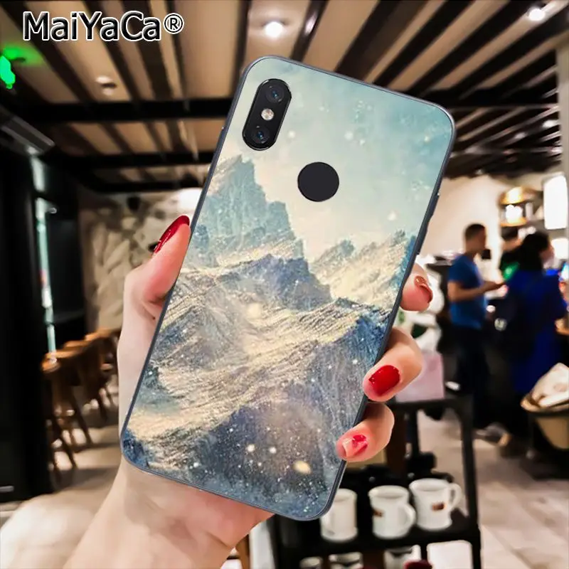 MaiYaCa зимние снежные горы Sceneary черный чехол для телефона для Xiaomi Redmi8 4X 6A S2 7A 6A Redmi 5 5Plus Note5 7 Note8Pro - Цвет: A14