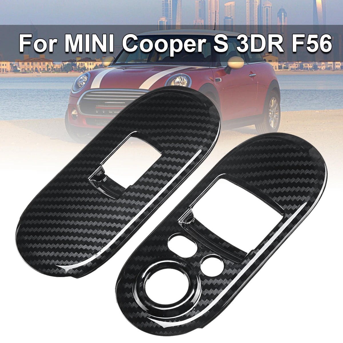 Углеродное волокно стиль двери окна управления Чехлы для BMW MINI Cooper S 3DR F56 авто Интерьер молдинги чехол для поручня стикер