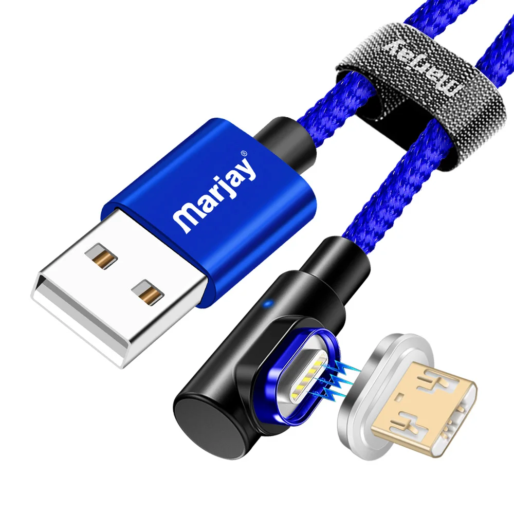 Marjay 1 м 2 м Micro USB Магнитный кабель адаптер для быстрой зарядки Кабели для телефонов Microusb Android зарядное устройство для Xiaomi redmi Tablet