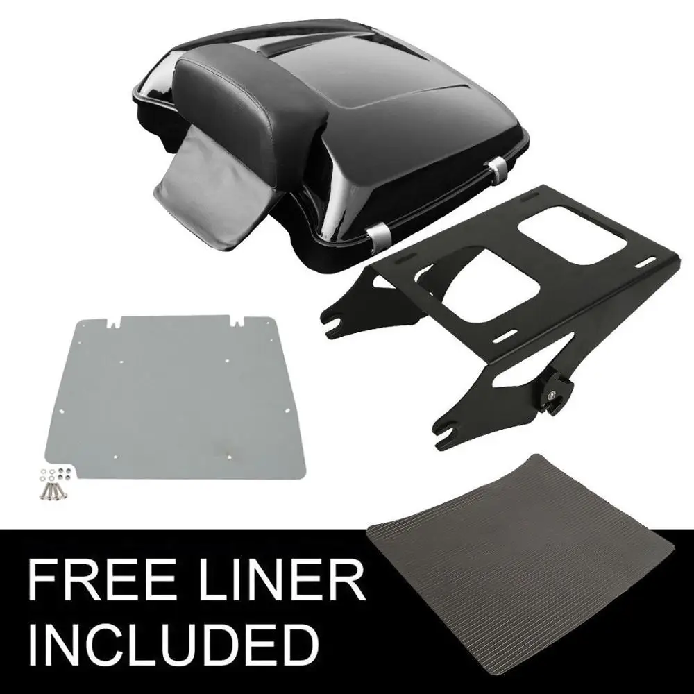 

Motorcycle 5.5" Razor Tour Pak Pack Trunk Backrest W/ Rack For Harley Touring Road King Street Glide Electra FLHRC 2014-2019
