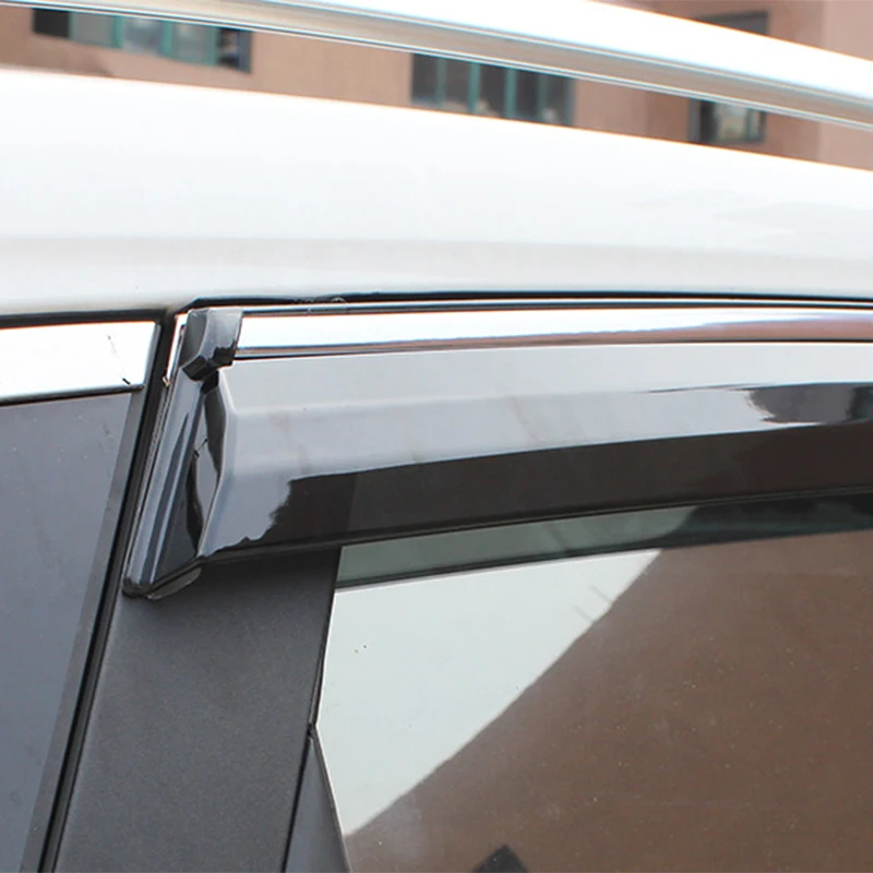 BOOMBLOCK 4 шт. автомобильные Чехлы, козырек от солнца, дождя, ветра, дефлектор, тент, щит ABS для Skoda Rapid Spaceback
