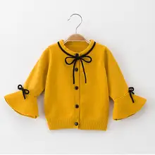 Детский свитер весна-осень для новорожденных девочек, свитер, пальто, кардиган, футболка Детский свитер Свитера для девочек Теплый Детский кардиган, одежда