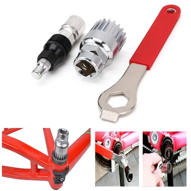 

1 Set Professional Bike Bicycle Crank Extractor Puller Bottom Bracket Remover Removal Spanner Repairing Tools Kit
