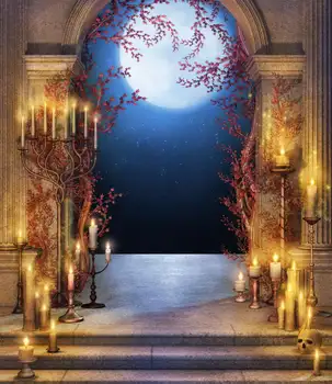 

Halloween Castle Backgrounds for sale Vinyl cloth High quality Computer printed custom backdrops