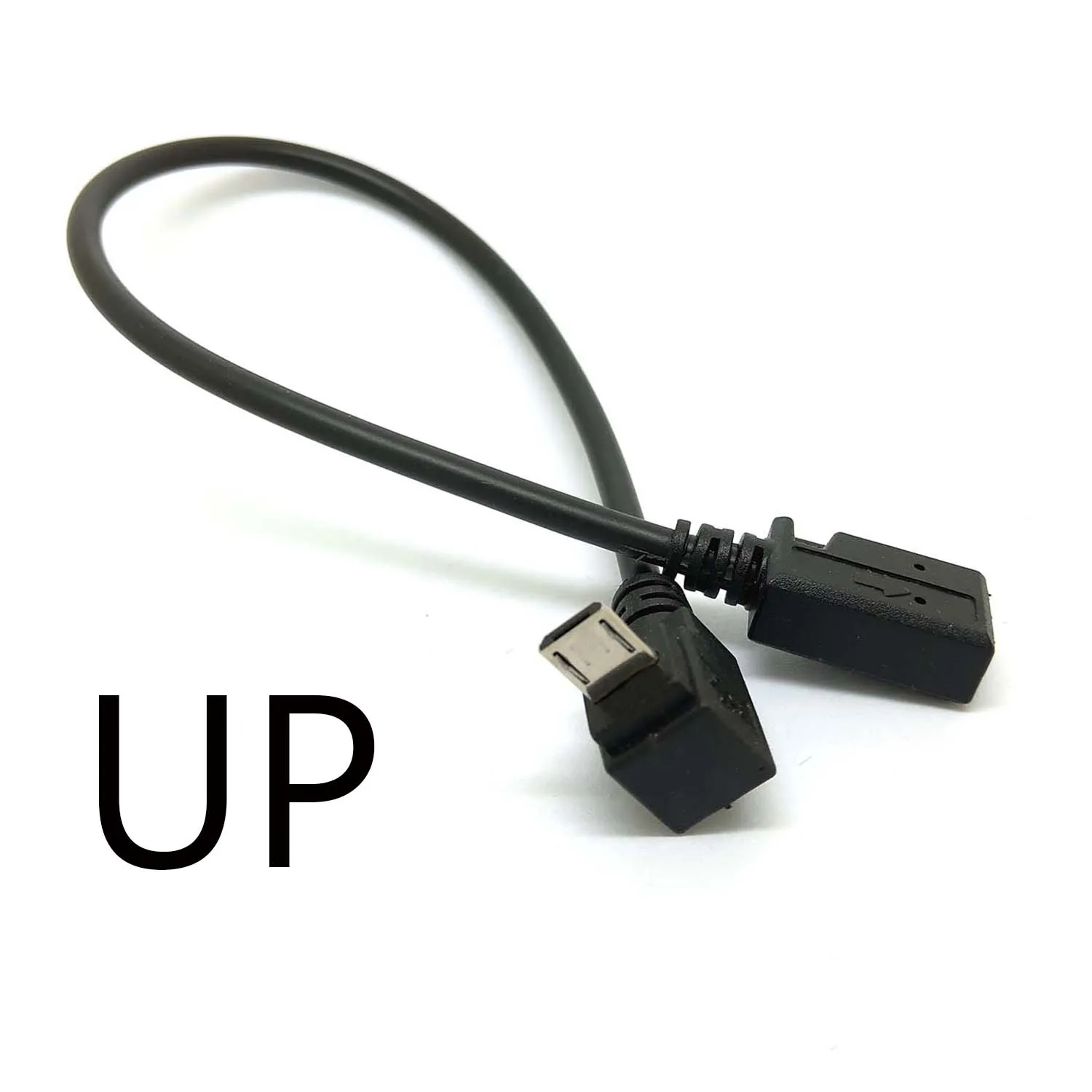 90 градусов 4-кратный угол микро штекер для мини-женщин USB адаптер конвертер данных зарядное устройство кабель Шнур вверх вниз вправо влево - Цвет: UP ANGLE