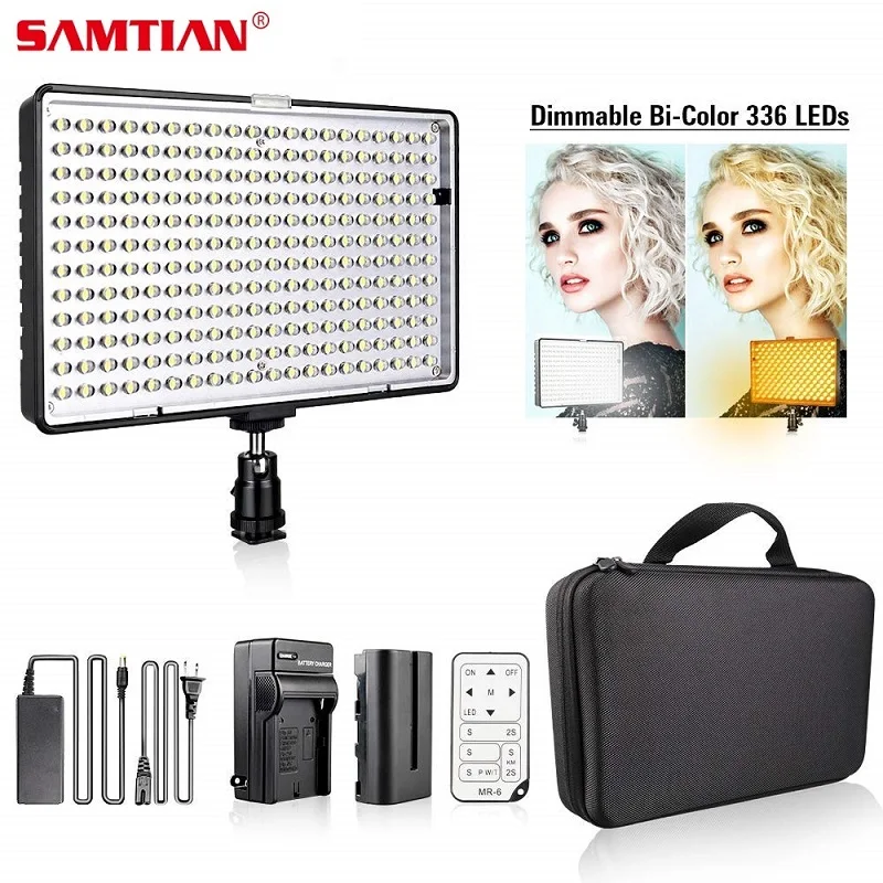 

SAMTIAN Video Light TL-336AS 336Pcs LED Panel Light Dimmable Bi-color LED Video Light For Studio Photography Light Video