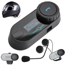 1 шт. 2017 TCOM-SC BT Bluetooth мотоциклетный шлем Интерком домофонных гарнитура с ЖК-дисплей экран + FM радио Бесплатная доставка