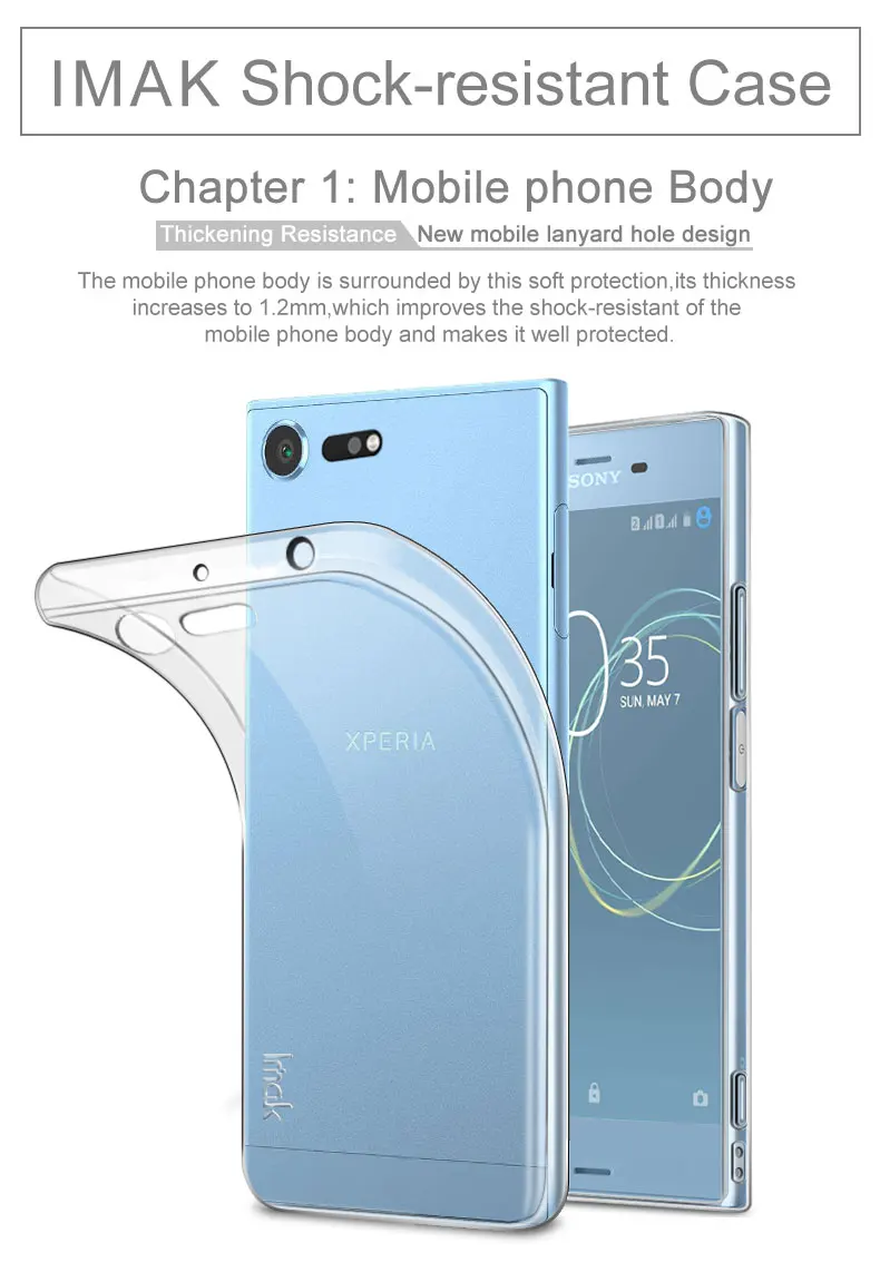 Imak Для sony Xperia XZ Премиум чехол прозрачный мягкий ТПУ матовый чехол для Xperia XZ Премиум чехол защитный экран