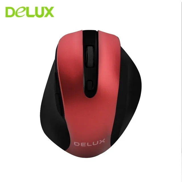 Best Price Delux M517 Ergonomic Wireless Computer Mouse 800-1000-1200-1600DPI Adjustable 2.4G Optical Gaming Mice for PC Laptop Gamer