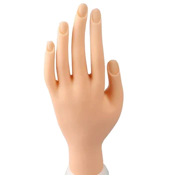 

Pro Practice Nail Art Hand Soft Training Display Model Hands Flexible Silicone Prosthetic Personal Salon Manicure Tools