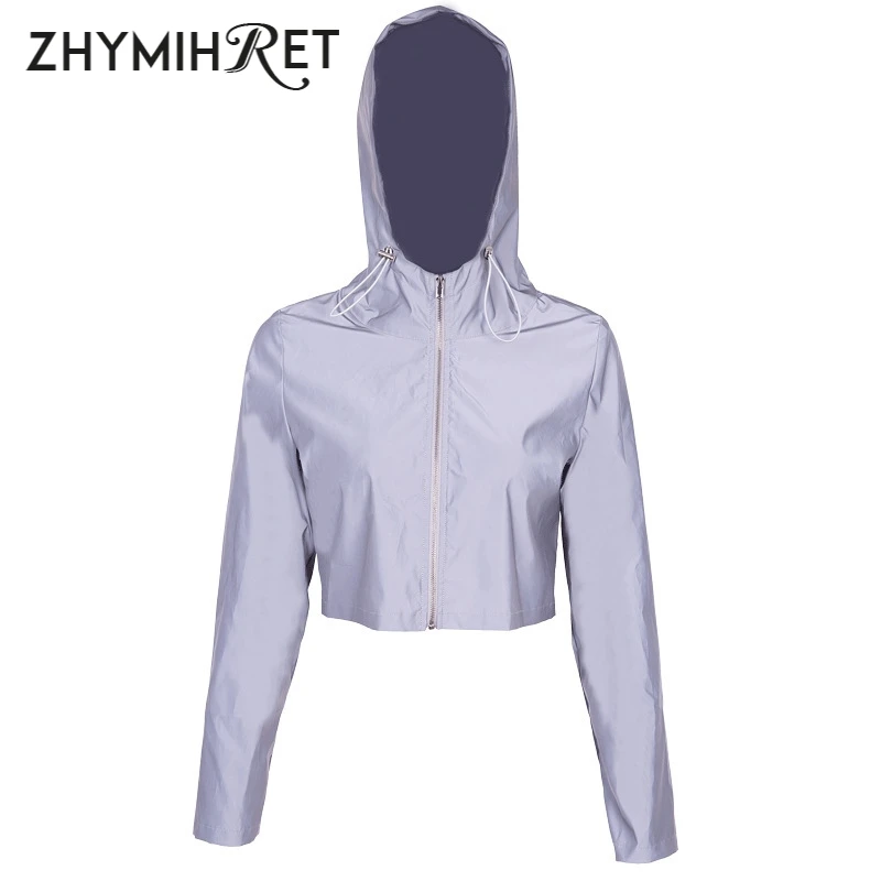 Новинка Весна 2020 светоотражающая Женская куртка ZHYMIHRET повседневное Спортивное
