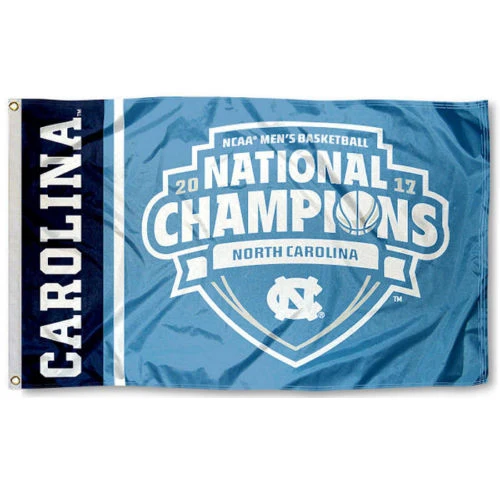UNC Tar Heels 2017 National Champions Indoor Outdoor Banner Flag 3X5