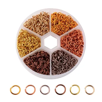 

1 box 1080pcs color Aluminum circle opening connection ring Handmade earring bracelet necklace Jewelry DIY Components 6*0.8mm