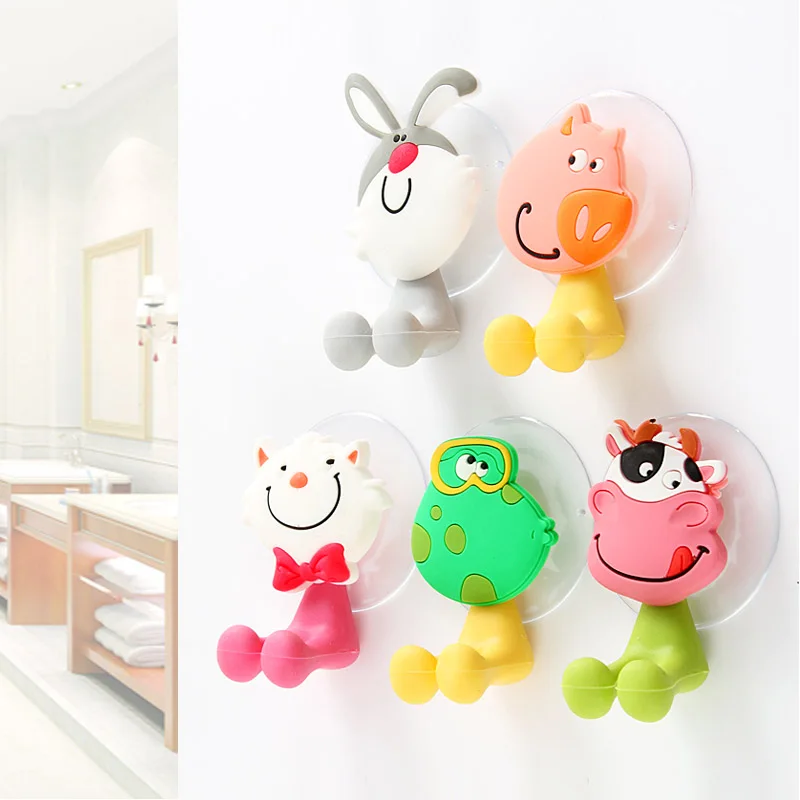 

5 pcs Toothbrush Holders for Toothbrushes Toothpaste Dispenser Bathroom Accessories Tooth Brush Holder Wall Suction Cups Sucker