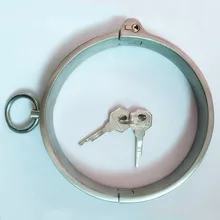 304 aço inoxidável lockable lock pescoço colar escravo bdsm bondage restrição erótico sm adulto jogos brinquedos sexuais para casais mulher homem
