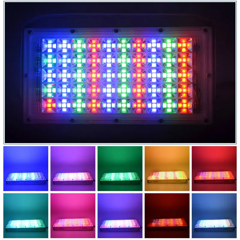 Светодиодный прожектор RGB 50 Вт IP65 Водонепроницаемый точечный светильник уличный