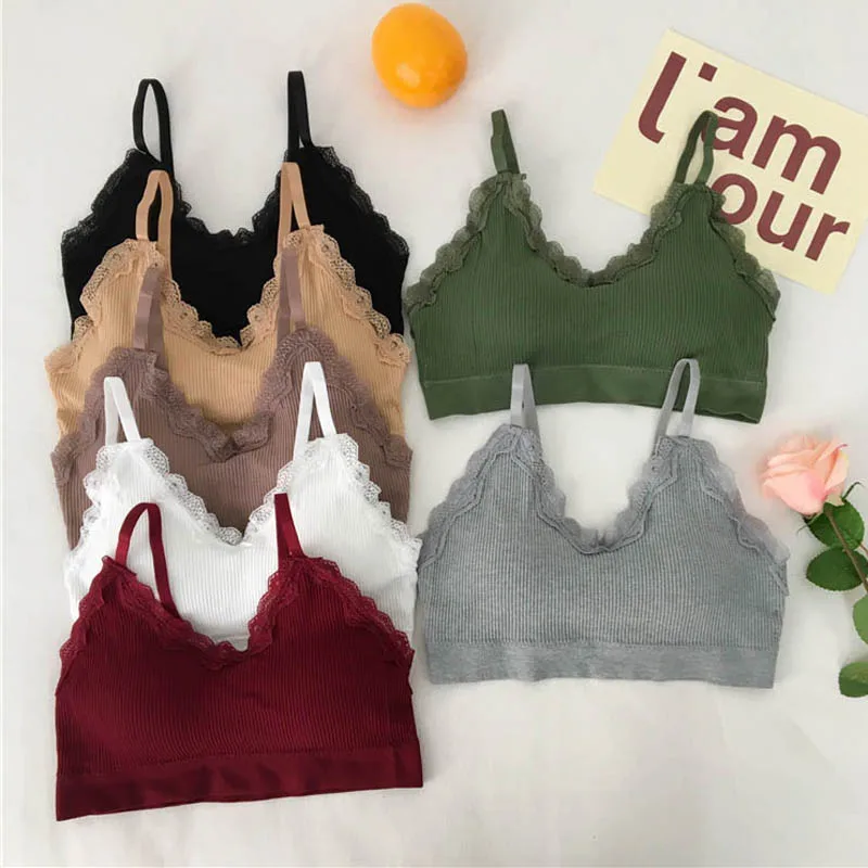 

CINOON Woman's Bra Wireless Cotton Comfortable Brassiere solid color Fashion Lingerie cotton Sexy Bralett for Women Intimates