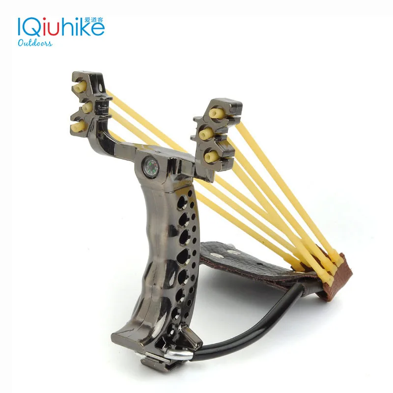  IQiuhike Outdoor Hunt Sling hot Plastic Steel Powerful Slinghot Hunting Catapult With Rubber Band C