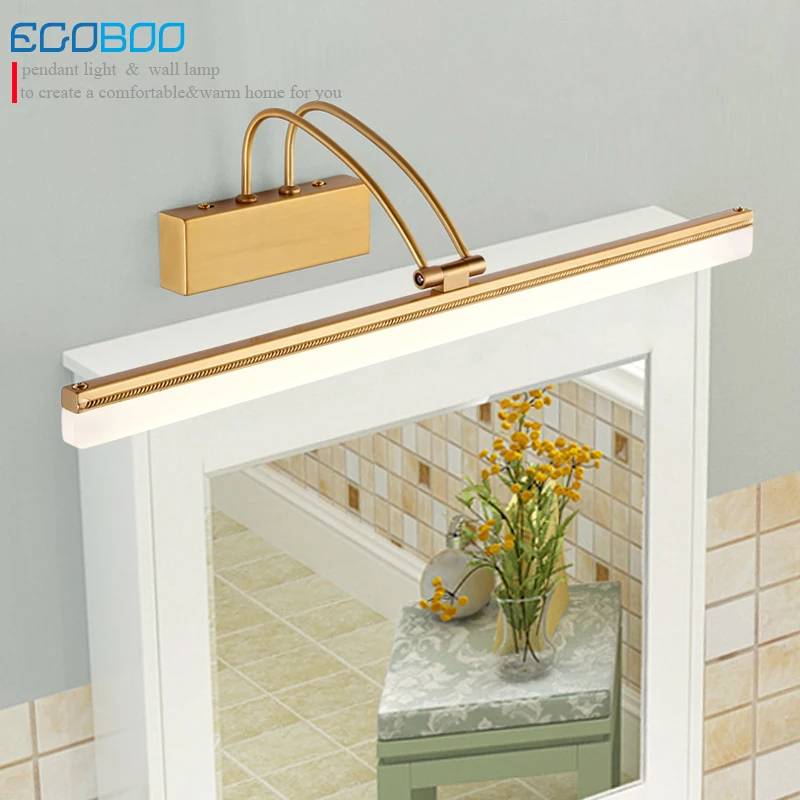 الحديث النمط الأمريكي النحاس الحمام الغرور مرآة الأنوار بقيادة أضواء المكياج أضواء ماء الحمام 100-240 فولت ac الحديث النمط الأمريكي النحاس الحمام الغرور مرآة الأنوار بقيادة أضواء المكياج أضواء ماء الحمام 100-240 فولت ac