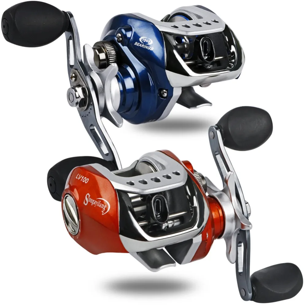 

Sougayilang 10+1BB SaltWater Fishing Reel Casting Baitcasting Reel Super Light Carbon Body Crap Fishing Lure Reels Max Drag 9kg