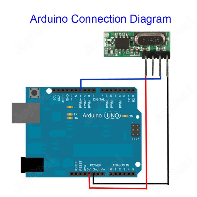 433 МГц беспроводной радиочастотный передатчик и приемник Супергетеродинный модуль с антенной для Arduino Uno пульт дистанционного управления Diy комплекты