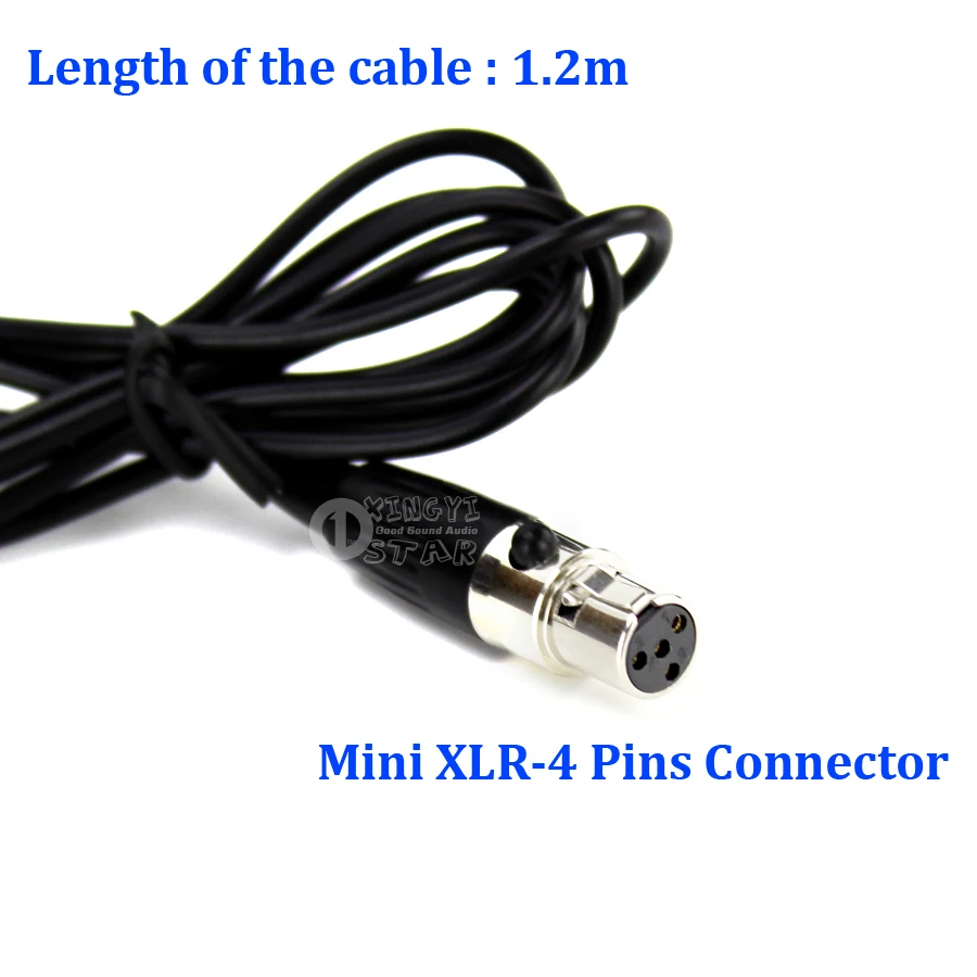 Mini Xlr 4 Pin Ta4f Connector Condenser Microfone Lapel Lavalier Mic Tie  Clip Microphone For Shure Wireless Bodypack Transmitter - Microphones -  AliExpress
