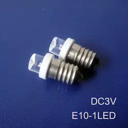 Высокое качество DC3V e10 светодиодные индикаторы, E10 лампы, E10 3vdc LED Лампочки Индикаторы приборной панели Бесплатная доставка 50 шт./лот