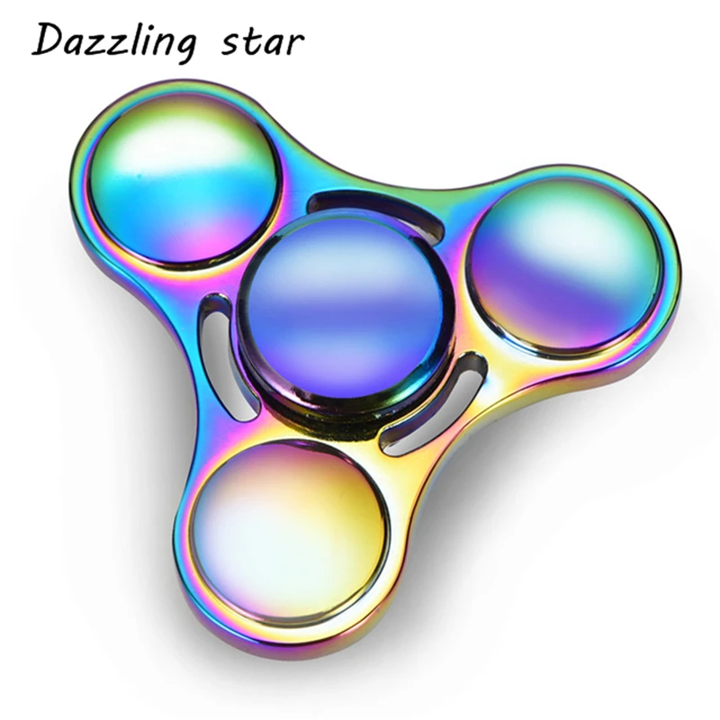 Радужный Heptagonal ручной Спиннер Fidget из цинкового сплава металлический подшипник Edc