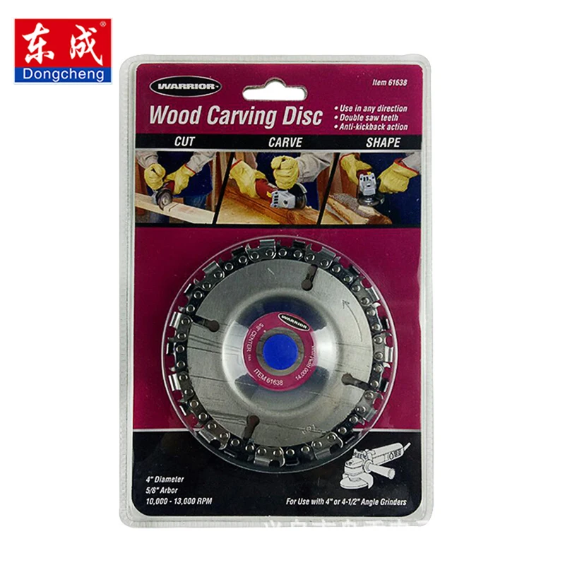 

Dongcheng Angle Grinding Chain Plate Woodworking Chain Plate Wood Carving Disc For Angle Grinder Power Tool Accessories