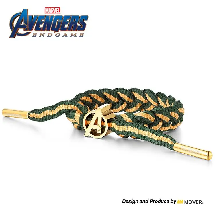 Marvel Супергерои Мститель веревка Железный человек Капитан Америка Черная пантера танос Тор Локи человек паук команды браслет - Окраска металла: Loki