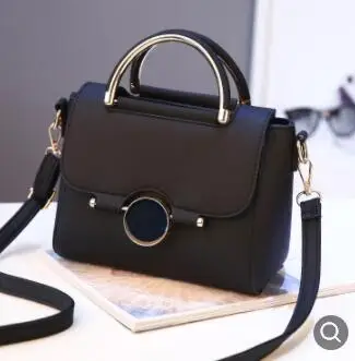 Женские сумки, Брендовая женская сумка, сумки через плечо, модная мини сумка на плечо для девочек-подростков, с замком с блестками, подарки, l9-3 - Цвет: Черный