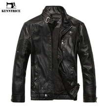 Мотокуртка кожанная куртка пиджак мужской Kenntirce Овчины пальто Замша куртки бомбер кожаная куртка Стоять Воротник кожаная куртка мужчины mens leather jacket