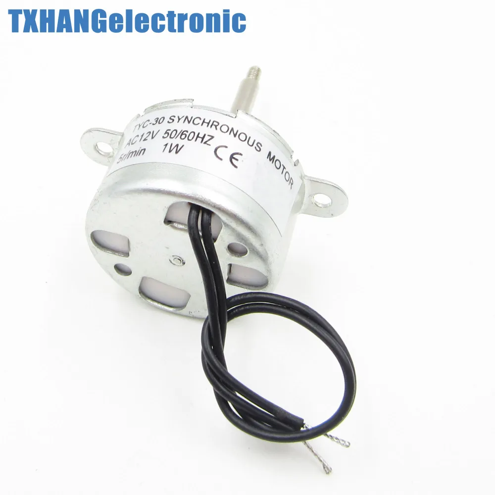 

TYC 30 AC 12V 50/60Hz Synchronous Motor Mot 5RPM CW/CCW 1-1.5W For LED Decor