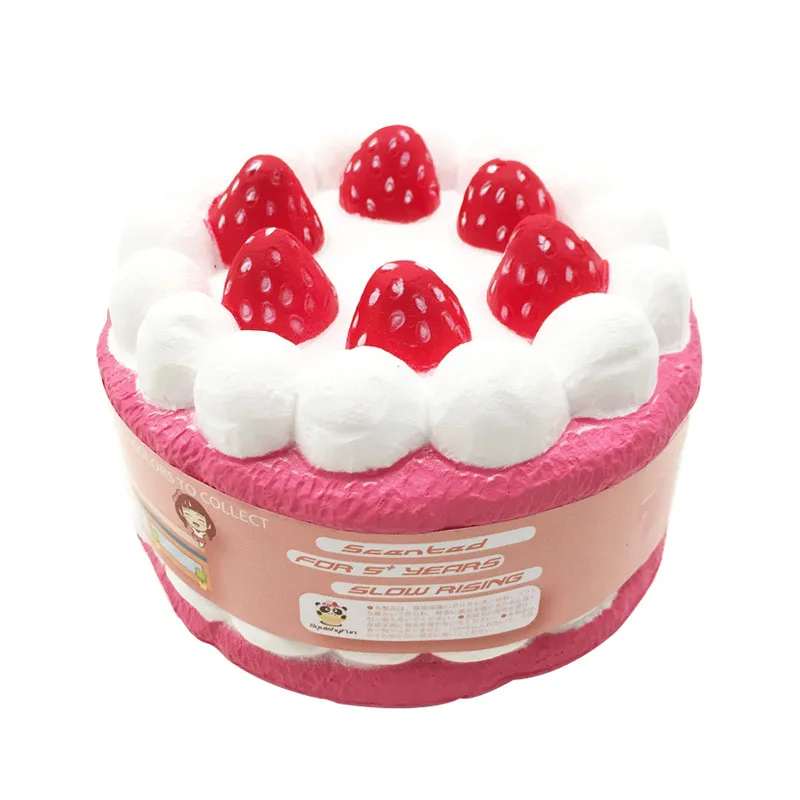 1pcs 12CM Upscale Jumbo Squishy Strawberry Birthday Cream Cake Super Slow Rising Scented