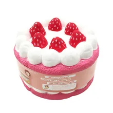 1pcs 12CM Upscale Jumbo Squishy Strawberry Birthday Cream Cake Super Slow Rising Scented