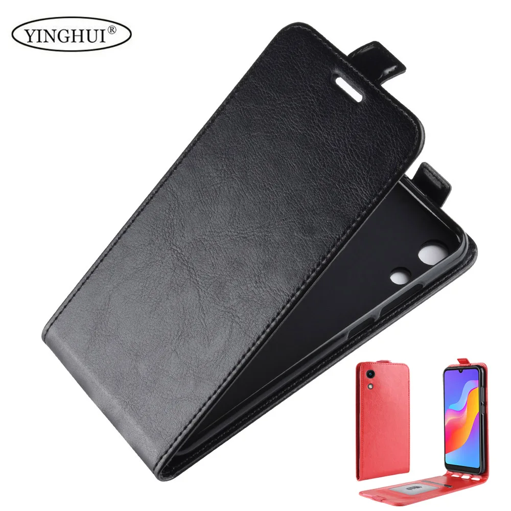 

For Huawe Honor 8A 6.09 inch Case PU Leather Flip Cover For Huawe Honor 8A Luxury Pouch Vertical Protective Mobile Phone Bag