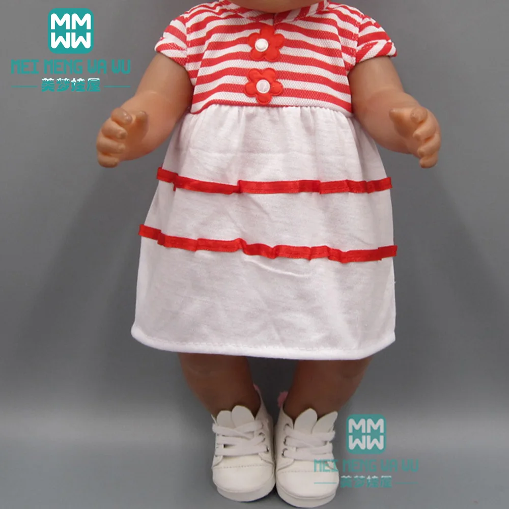 Одежда для кукол 43 см игрушка новорожденная кукла черно-белая полосатая детская одежда