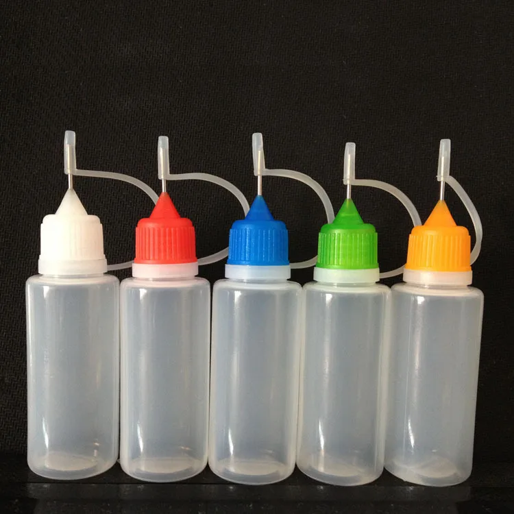 200pcs 15ml Plastic Dropper Bottles With Needle Tip Caps PE 15ML
