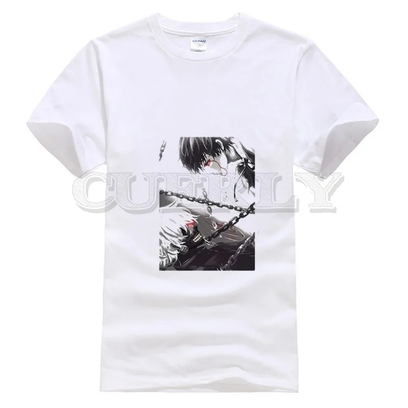 

2019 suprem round neck Tokyo Ghoul Kaneki Ken hip hop oggai Ken Ken / Sasaki graphic shirt men tshirts fashions men shirts