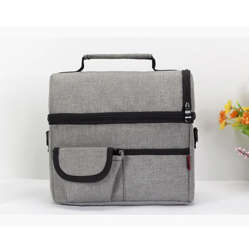 9L large lunch bag thermal picnic box cooler bag vehicle insulation shoulder bag can holder ice
