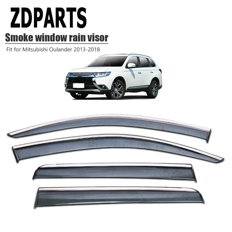 ZDPARTS 4pcs Car Wind Deflector Sun Guard Rain Wind Vent Visor Cover