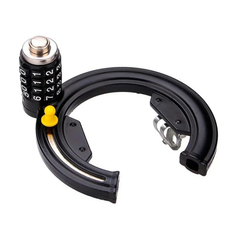 

General Bicycle Horseshoe Lock Claws Anti-theft Lock 4 Words Password Bike Fixed Steel Lock Strong Safety Bike Bicycle Locks New
