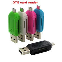 2 шт 5 цветов 2 в 1 USB OTG кардридер Универсальный Micro USB OTG TF/SD кардридер удлинительные головки Micro USB OTG адаптер
