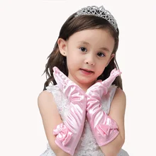 Bow Girls Gloves Sunscreen Long Gloves Children s Day Professional Gloves Dance Party Princess font b