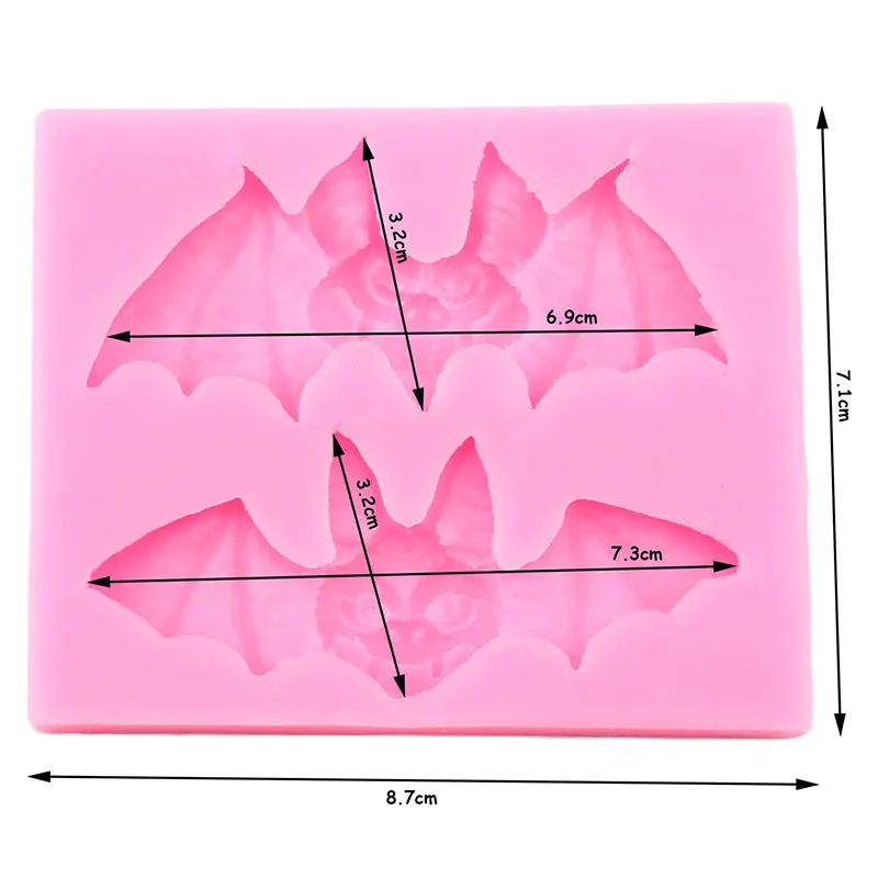 3D ремесло Хэллоуин летучие мыши силиконовые формы для пирожных сделай сам украшения помадка форма торт выпечки конфеты Fimo глина шоколадные формы для мастики