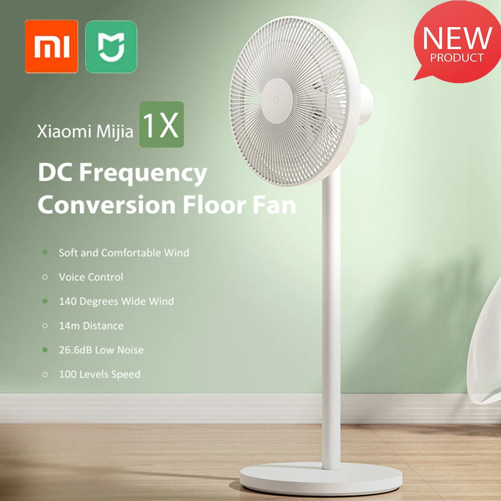 

2019 Xiaomi Mijia 1X DC Frequency Conversion Floor Fan Portable Air Conditioner Natural Wind Mijia APP Control For Smart Home