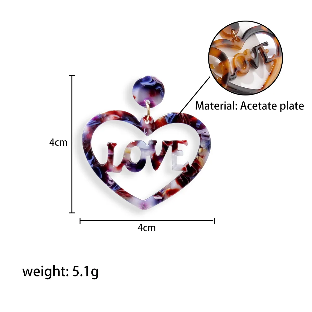 WELBACK модная черепаховая цветная леопардовая расцветка акриловая уксусная кислота лист геометрический скворецирк сердце длинные висячие серьги для женщин