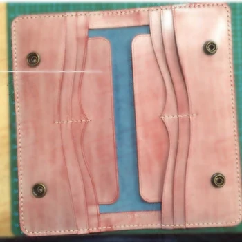 Online 1set Designer Leather Craft Template Diy Long Folded Wallet Die Cutting Knife Mould Hand Punch Tool Set Deri El Aletleri