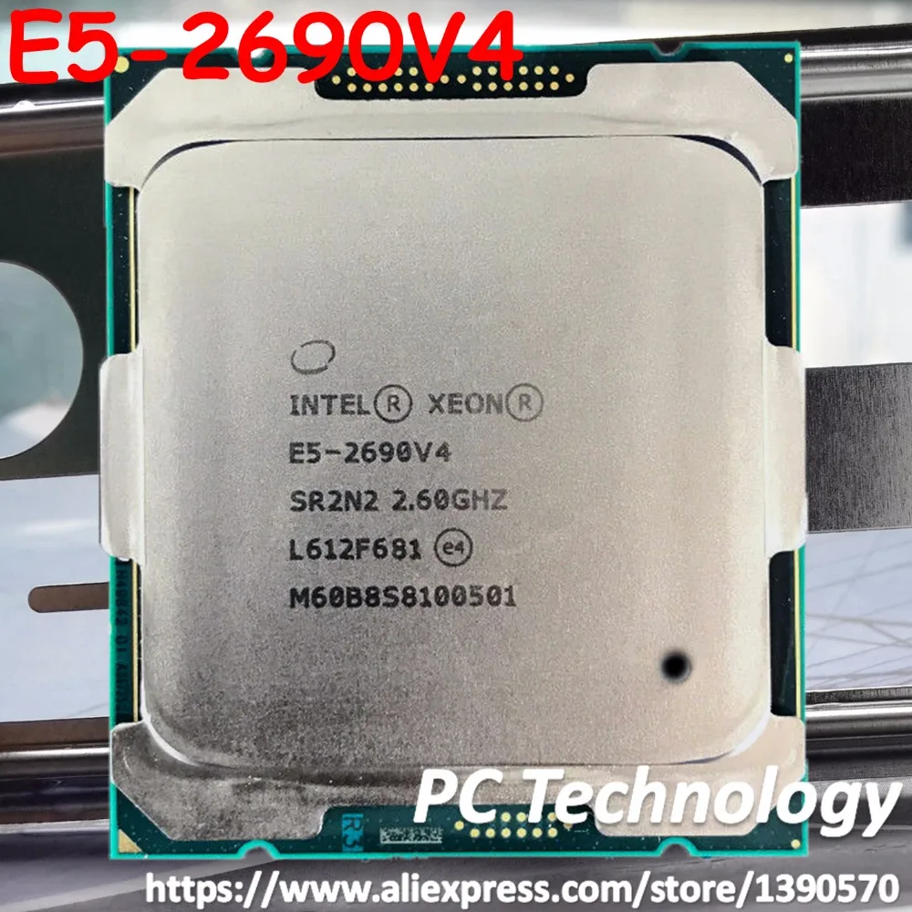 Оригинальный Intel Xeon E5 2690V4 2 60 ГГц 14 Core 35 Мб SmartCache 2690 V4 FCLGA2011 135 Вт Бесплатная