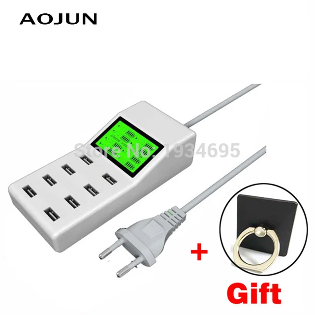 Special Price 8 Port USB Wall Travel Charger USB Charger With LCD Display For iPhone X XS Max XR Mobile Phones & Tablets White Special Price 8 Port USB Wall Travel Charger USB Charger With LCD Display For iPhone X XS Max XR Mobile Phones & Tablets White